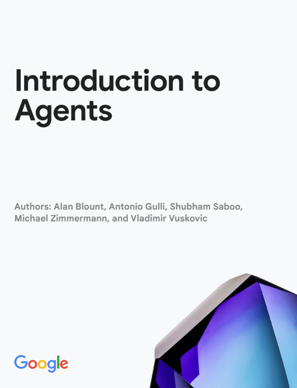 Copertina del documento Google "Introduction to Agents", il primo PDF della serie AI Agents dedicato all’architettura e al funzionamento degli agenti AI.