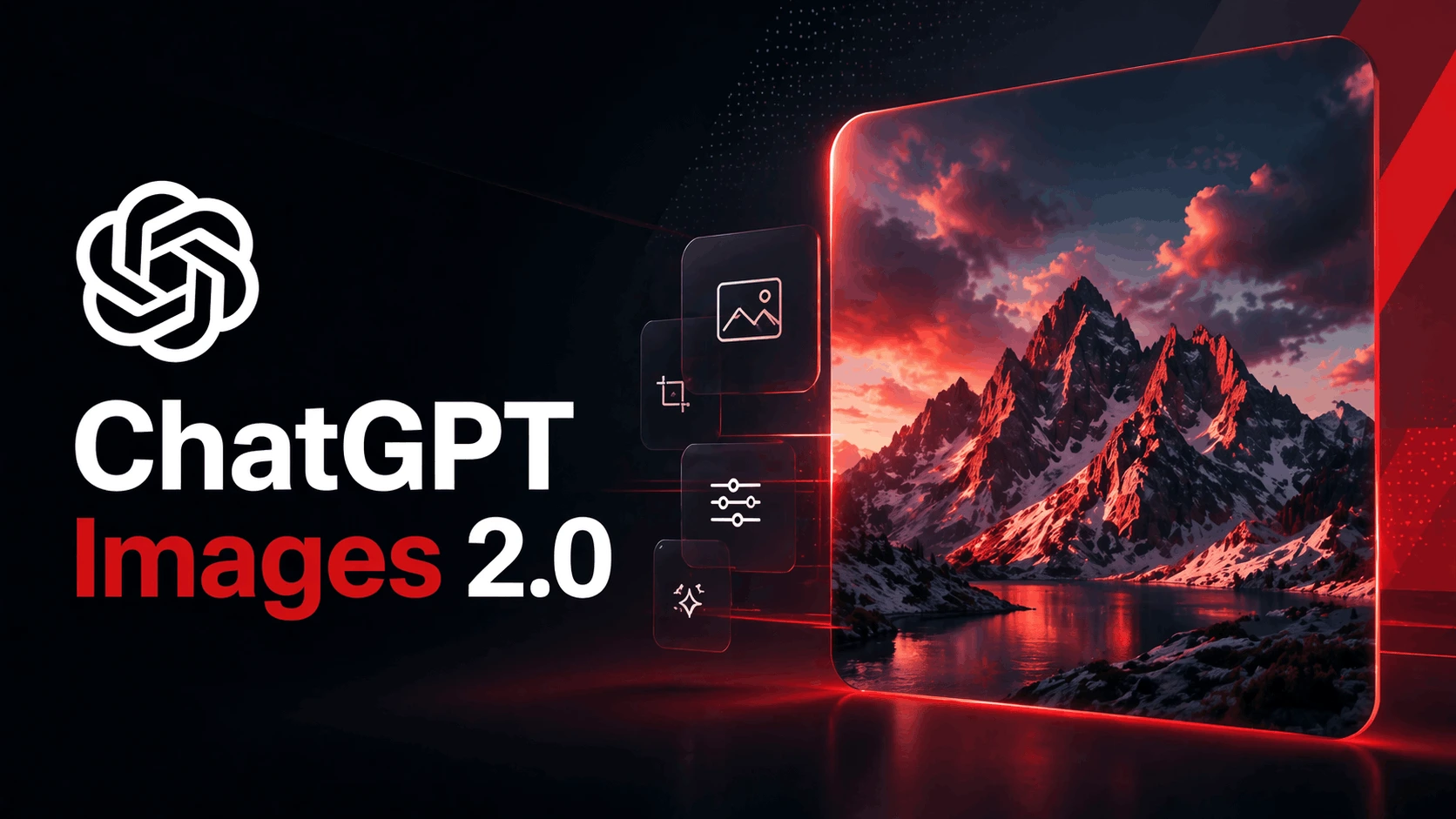 Copertina blog orizzontale su ChatGPT Images 2.0 con logo OpenAI, titolo grande e immagine visiva d’impatto in stile tech moderno su sfondo scuro.