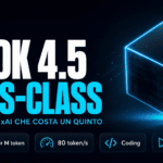 Grok 4.5 di xAI, copertina con benchmark e prezzo del modello