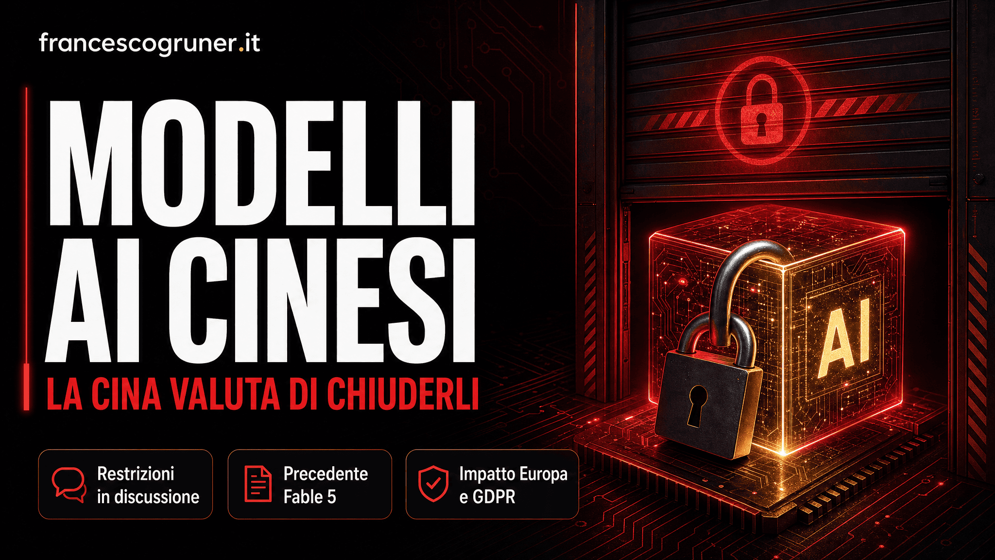 Copertina dell'articolo sulla possibile stretta della Cina all'export dei propri modelli AI open