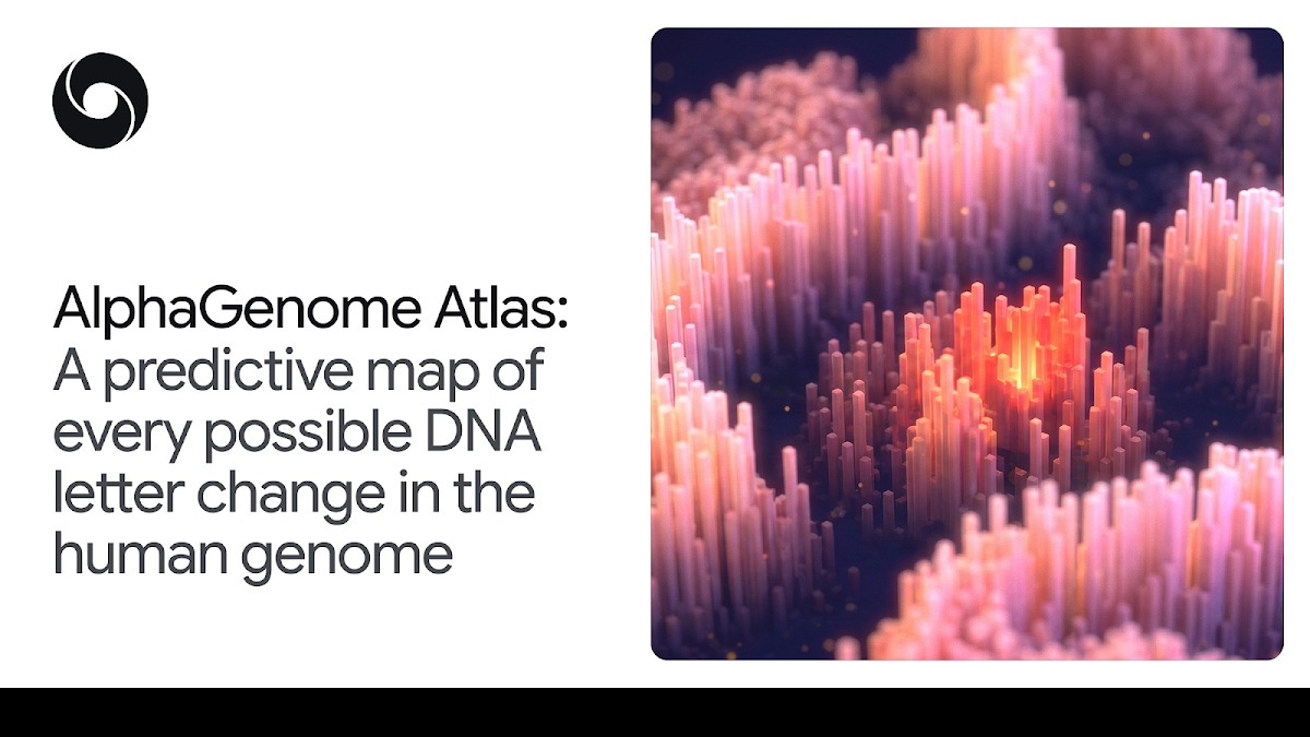 Visualizzazione ufficiale di AlphaGenome Atlas