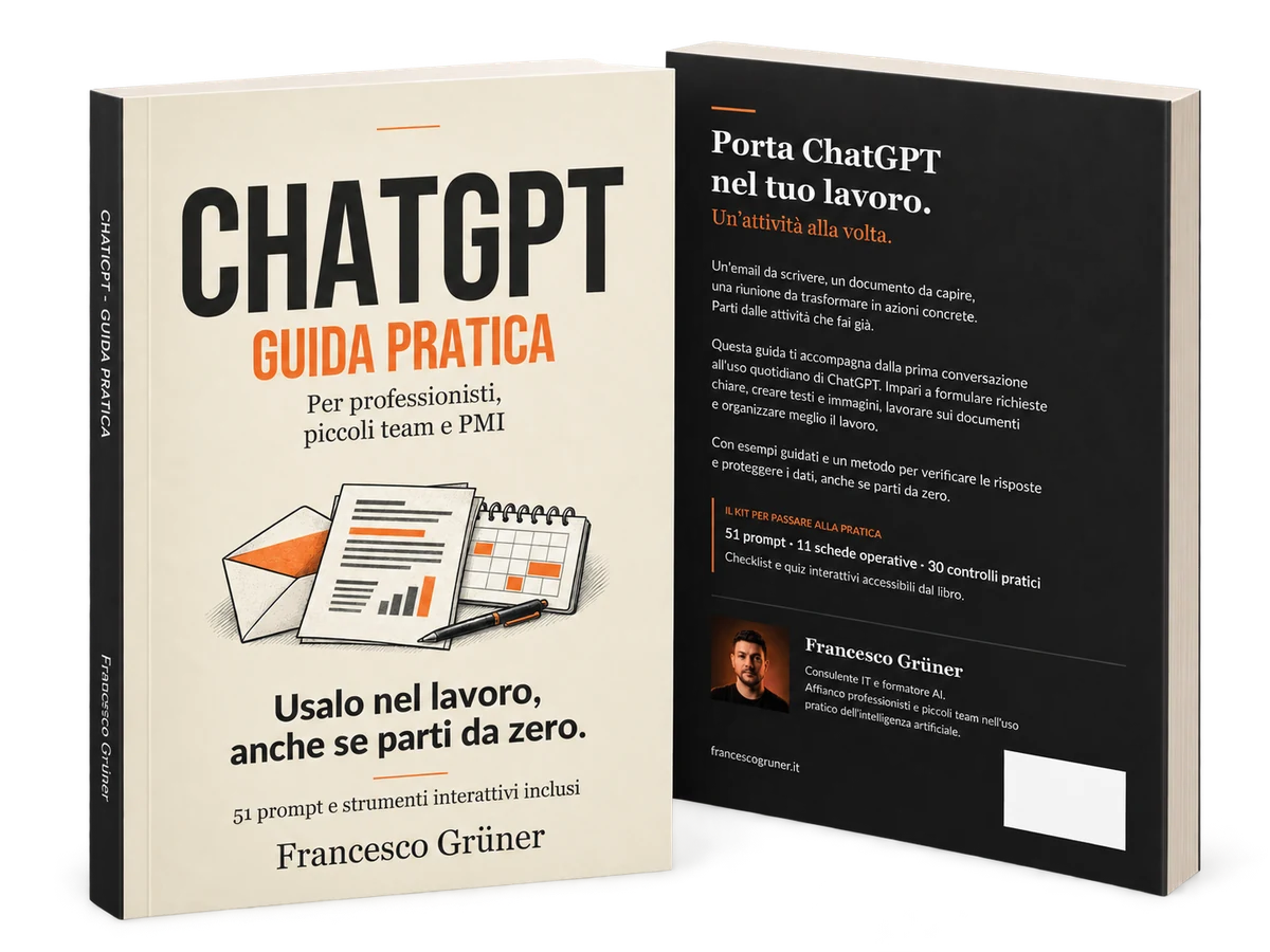 Il libro ChatGPT visto di fronte e sul retro