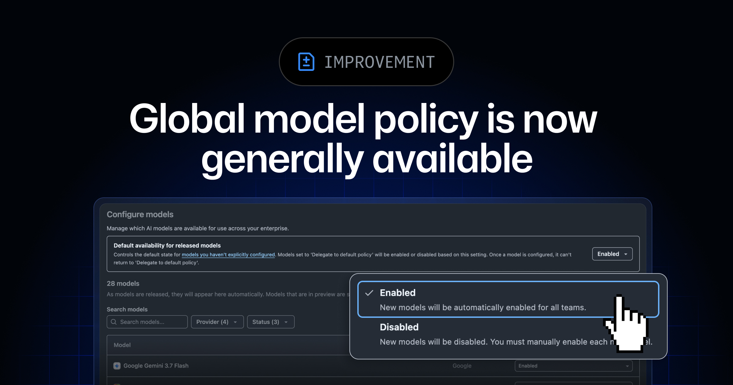 GitHub Copilot: policy globale dei modelli