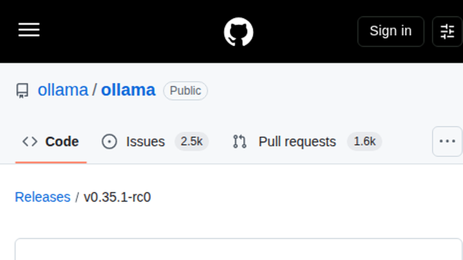 Release GitHub ufficiale di Ollama v0.35.1-rc0 sulle capability esplicite