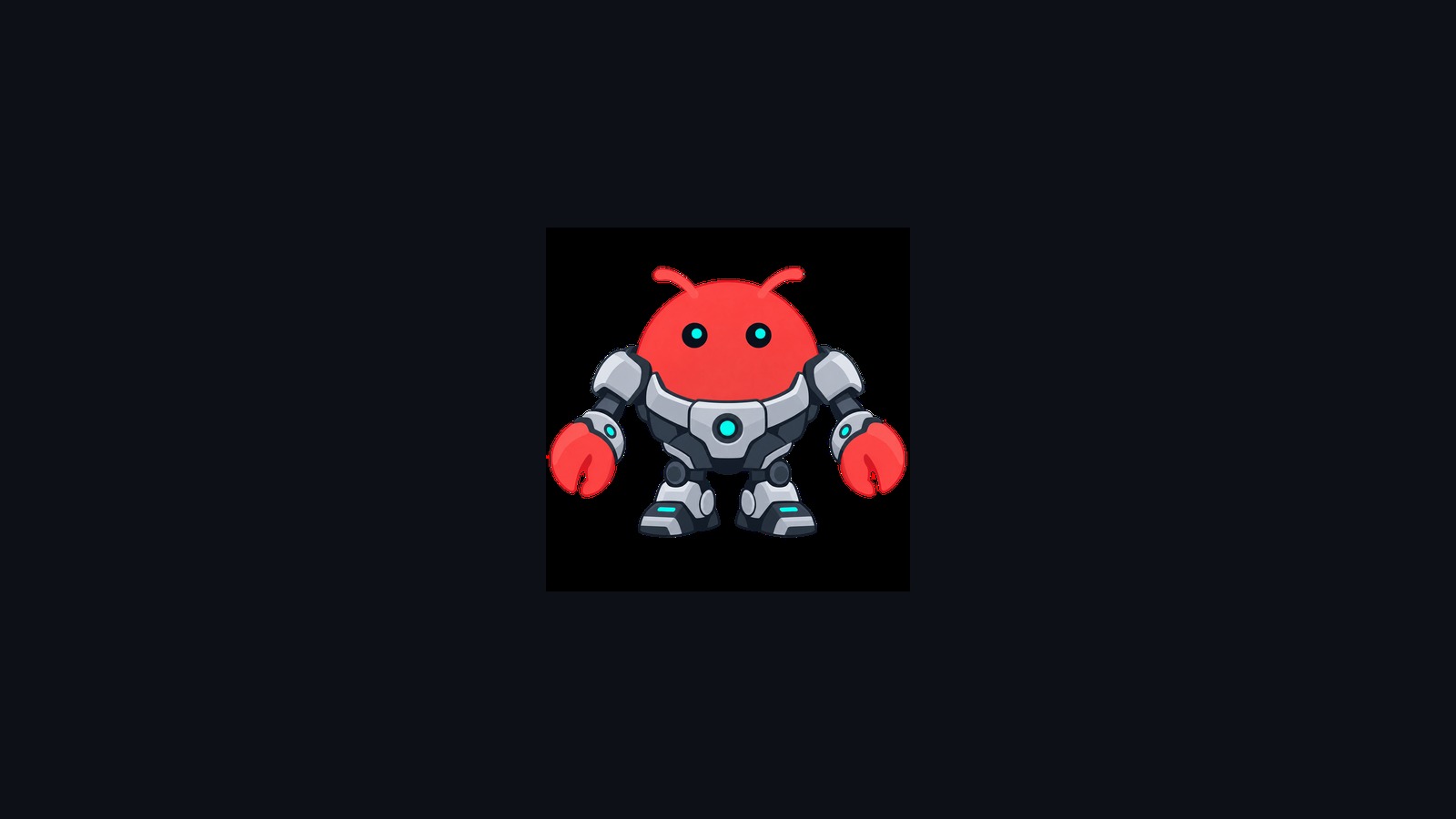 Mascotte ufficiale di OpenClaw Enterprise su sfondo scuro