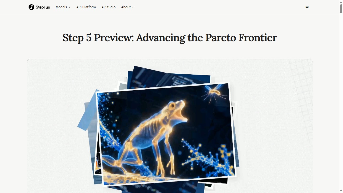 Pagina ufficiale di lancio di Step 5 Preview