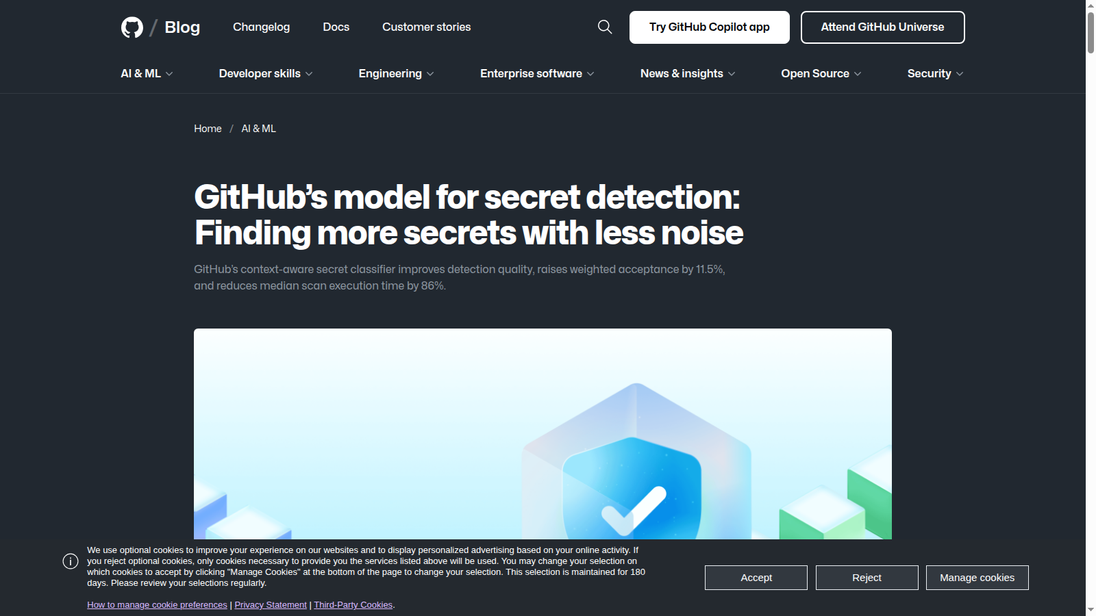 Pagina tecnica GitHub sulla pipeline ModernBERT per rilevare secret generici